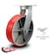 Service Caster 12 Inch Heavy Duty Red Poly on Cast Iron Wheel Swivel Caster with Swivel Lock SCC-KP92S1230-PUR-RS-BSL - alternate 1